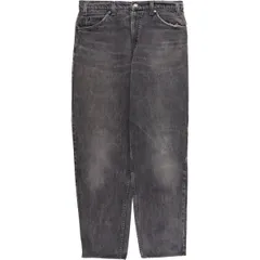 古着 90年代 リーバイス Levi's 550 RELAXED FIT TAPERED LEG オレンジタブ ブラックデニム テーパードデニムパンツ/eaa571201