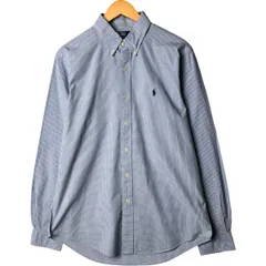 古着 ラルフローレン Ralph Lauren CUSTOM FIT ギンガムチェック 長袖 ボタンダウンチェックシャツ メンズL相当/eaa574089