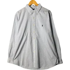 古着 ラルフローレン Ralph Lauren CUSTOM FIT ギンガムチェック 長袖 ボタンダウンチェックシャツ メンズXL相当/eaa574097