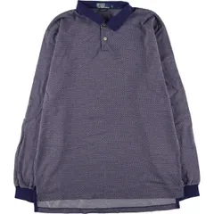 古着 ラルフローレン Ralph Lauren POLO by Ralph Lauren 総柄 長袖 ポロシャツ メンズL相当/eaa574301