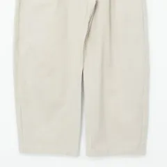 25FW)ユニPT (ベルトセット 裏起毛 カーブ 起毛パンツ ピンタックパンツ ウエスト後ろゴム)