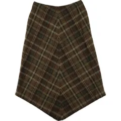 古着 ラルフローレン Ralph Lauren LAUREN ローレン PETITE チェック柄 イレギュラーヘム ウール ロング Aラインスカート/eaa583590のサムネイル