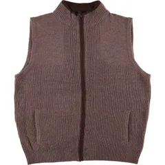 古着 エルエルビーン L.L.Bean フルジップ 前開き ウールニットベスト メンズXL相当/eaa586748