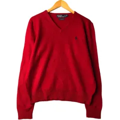 古着 ラルフローレン Ralph Lauren Vネック ラムウールニットセーター メンズM相当/eaa592658
