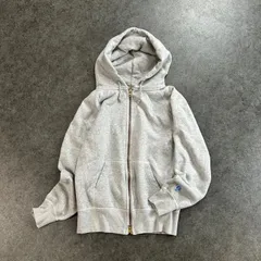 日本製 ORCIVAL オーシバル スウェット ジップパーカー フーディー フルジップ ジャケット ロゴ刺繍 グレー 灰 レディース 16S-AG-001