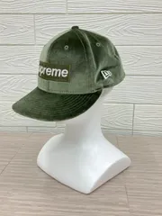 Supreme シュプリーム NEWERA Velour Box Logo ニューエラ ボックス ロゴ キャップ 帽子 カーキ