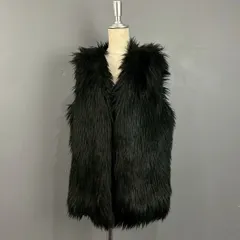 Abercrombie&Fitch アバクロンビー&フィッチ ファーベスト ジレ ブラック 黒 y2k レディース