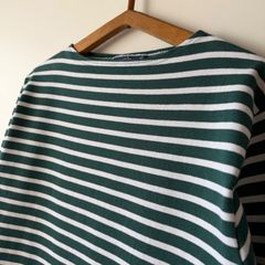 ORCIVAL オーシバル 裏起毛 ボーダーカットソー グリーン フランス 