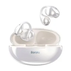 新品 【音質至上主義・アクセ感覚のイヤーカフ型】 Earaku (イアラク) SoundClip ワイヤレスイヤホン オープンイヤー イヤホン イヤーカフ型 超軽量 耳を塞がない 耳挟み式 音漏れ無し 骨伝導の革新 DSP機能 Malleusアルゴリズム オー