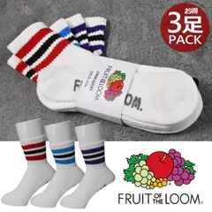 USAブランド 靴下 ソックス NEK レディース FRUIT OF THE LOOM フルーツオブザルーム プレゼント ギフト 7987354 (レディース/クォーターストライプ【中】)のサムネイル