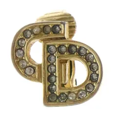 Christian Dior (クリスチャンディオール) CDロゴ ラインストーンピアス イヤーアクセサリー ゴールド GP