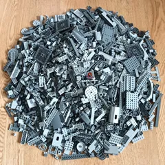 レゴ 正規品 中古 まとめ売り 約4kg ライトグレー・ダークグレー 大量 レゴブロック【管理番号：2987】
