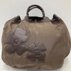 8616　IBIZA　イビサ　イビザ　リュックサック　バックパック　ブラウン　フラワーモチーフ　花　レディース　ナイロン　レザー　大きめ　軽量　カジュアル　シンプル