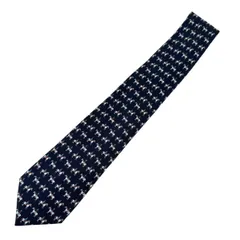 ■未使用■エルメス■ネクタイ■馬車■シルク■ネイビー系■J0789