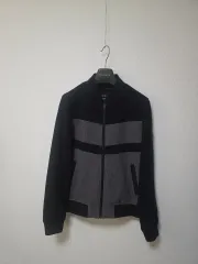 メンズ GUESS ブラック/グレー ブルゾン ジャケット M (2