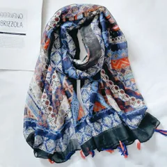 大判ストール 薄手 エスニック 幾何学模様 落ち着きカラー 華やか レディース 上品 羽織 春 夏 プレゼント ギフト 卒業式 入学式 新生活  大人可愛い ボヘミアン リゾート 巻き方アレンジ 送料無料 即購入OK 最短当日〜翌日発送