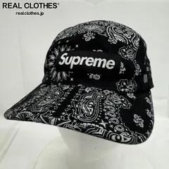 Supreme/シュプリーム【21SS】Bandana Camp Cap/バンダナ キャンプ キャップ/帽子/ペイズリー/ブラック