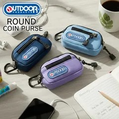 小銭入れ コインケース キーケース カラビナ付き OUTDOOR PRODUCTS アウトドアプロダクツ 22469053 ラウンド型 パスケース スマートキーケース メンズ レディース ミニ財布