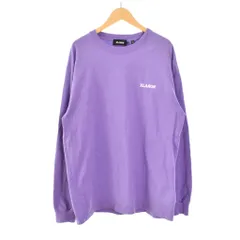 エクストララージ X-LARGE Tシャツ 長袖 バックプリント 胸ロゴ刺繍 M 紫 パープル 101221011002 ■FF
