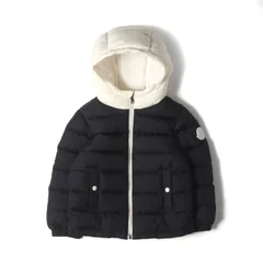 MONCLER モンクレール ジャケット サイズ:キッズサイズ3 | ツートーン ナイロン フーデッド ダウンジャケット (LOURMARIN) | ブラック ホワイト 黒白 | アウター ブルゾン 上着 子供服【中古】