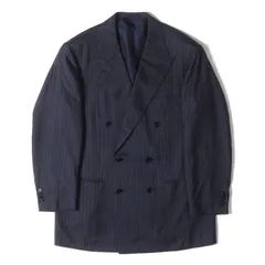 Kiton キートン ジャケット ネイビー 紺 サイズ:52 | ピンストライプ ダブルブレスト ピークドラペル カシミヤ 2B テーラードジャケット | イタリア製 | アウター ブレザー 上着【メンズ】【中古】のサムネイル