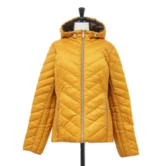 MICHAEL KORS マイケルコース ジャケット オレンジ ブラウン サイズ:M | 22秋冬 リバーシブル ダウン ジャケット / ブルゾン | ショート丈 フード付き MKロゴ | アウター 上着【レディース】【中古】