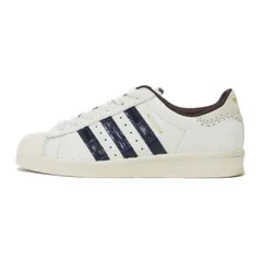 adidas アディダス × Wales Bonner サイズ:US6 1/2(24.5cm) | 24秋冬 SUPERSTAR JP7161 / スーパースター | レザー レースアップ | ホワイト ネイビー 白紺 | コラボ 別注【中古】