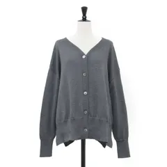 【美品】FRAMe WORK フレームワーク カーディガン グレー サイズ:FREE | 25秋冬 ポリエステル ウール ワイド V カーディガン / ニット | 長袖 オーバーサイズ | 日本製 | トップス セーター【レディース】【中古】