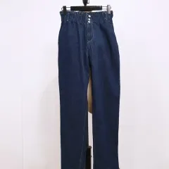 ZARA ザラ ウィメンズ プレート ロゴ デニム パンツ