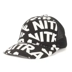 【美品】NITRAID/NITROW ナイトレイド キャップ  ブラック  黒 | 00s ロゴ総柄 スウェット メッシュキャップ | 2000年代 アーカイブ 【メンズ】【中古】のサムネイル