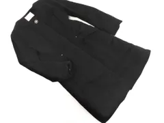 Feroux フェルゥ ウール混 ビジュー ノーカラー コート size3/黒 ◇■ レディース