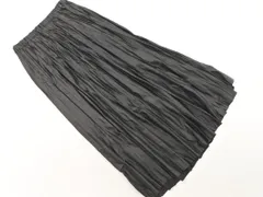 earth music&ecology アースミュージック＆エコロジー フェイクレザー プリーツ スカート sizeF/黒 ◇■ レディース