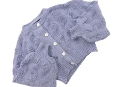 GRL グレイル ビジューボタン ニット カーディガン sizeF/青 ◇■ レディース