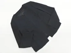 PAUL STUART ポールスチュアート ノーカラー ジャケット size6/濃紺 ◇■ レディース