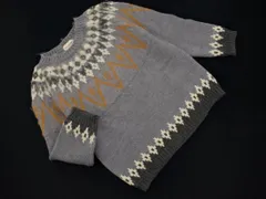 Ray BEAMS レイビームス ウール混 フェアアイル柄 ニット セーター グレー ◇■ レディース