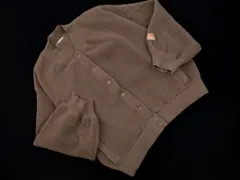 Java ジャバ ワッフル ニット カーディガン sizeL/モカ ◇■ レディース