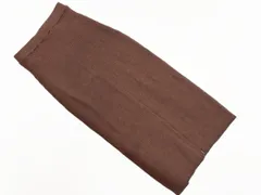 mystic ミスティック ジップアップスリット リブ ニット スカート size1/茶 ◇■ レディース