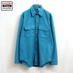 80s vintage WOOLRICH 無地 シャモアクロス 長袖シャツ メンズ 表記Mサイズ