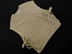 SM2 サマンサモスモス サイドスリット リボン ニット ベスト sizeF/グレージュ ◇■ レディース