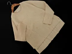 HUMAN WOMAN ヒューマンウーマン ウール100% クルーネック ニット セーター sizeM/ベージュ ◇■ レディース