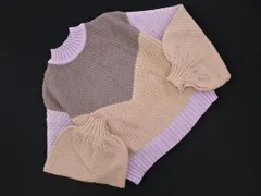 N. エヌ ナチュラルビューティーベーシック ニット セーター sizeM/紫ｘベージュ ◇■ レディース