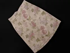 MAJESTIC LEGON マジェスティックレゴン ウール混 花柄 Aライン 台形 スカート sizeM/ピンク ◇■ レディース