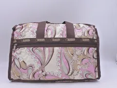 LeSportsac レスポートサック ポーチ 付き ペイズリー柄 ボストン バッグ ベージュ ■■ レディース