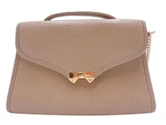 NINA RICCI ニナリッチ レザー 2WAY ハンドバッグ チェーン ショルダー バッグ ライトベージュ ■■ レディース