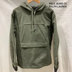 ポロ ジーンズ RALPH LAUREN ラルフローレン プルオーバー パーカー  ミリタリー カーキ コットン100% メンズ S ISItems【USED】【古着】【中古】50151334