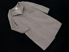 KUMIKYOKU 組曲 ウール混 ノーカラー コート sizeS2/グレー ◇■ レディース