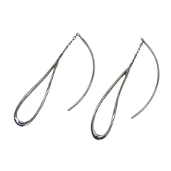 【中古】4℃ ヨンドシー K10WG ピアス 約1.54g 揺れるタイプ チェーンピアス K10 ホワイトゴールド アクセサリー A2600254【無料ギフトラッピング承ります】