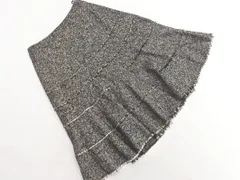 INED イネド ウール混 フレア スカート size7/白ｘ黒 ◇■ レディース