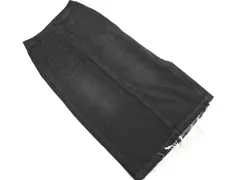 niko and ニコ アンド カットオフ スリット ロング デニムスカート sizeM/黒 ■■ レディース