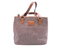 NINA RICCI ニナリッチ フェイクレザー 総柄 ハンド バッグ ベージュｘブラウン ■■ レディース